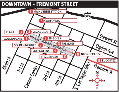 map of fremont street casinos.